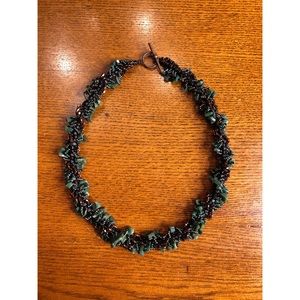 Green/brown Beaded Necklace
